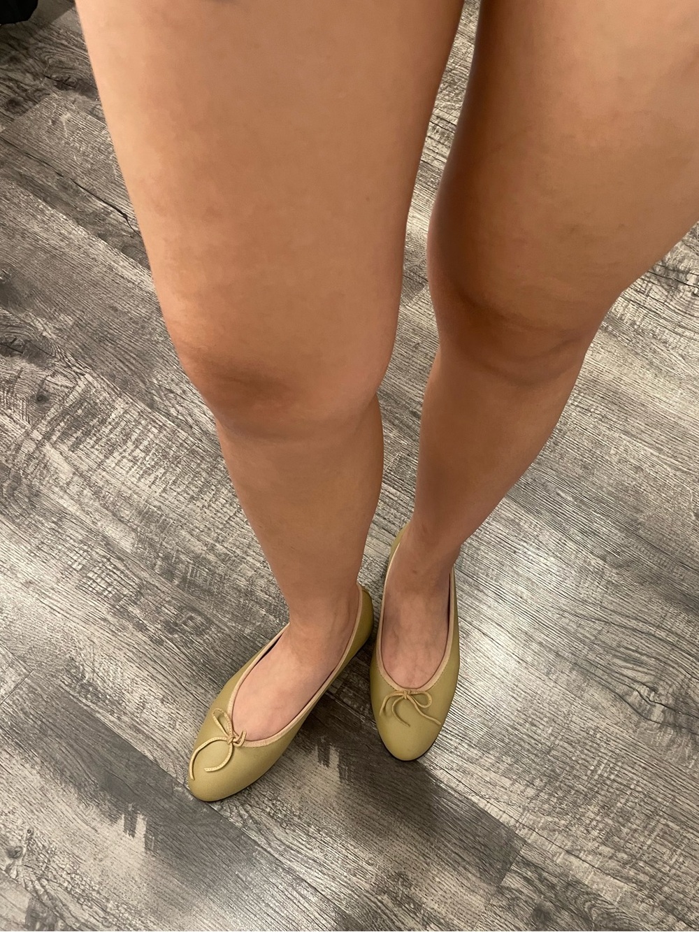 Nostalgia Beige Bow Ballet Flats
